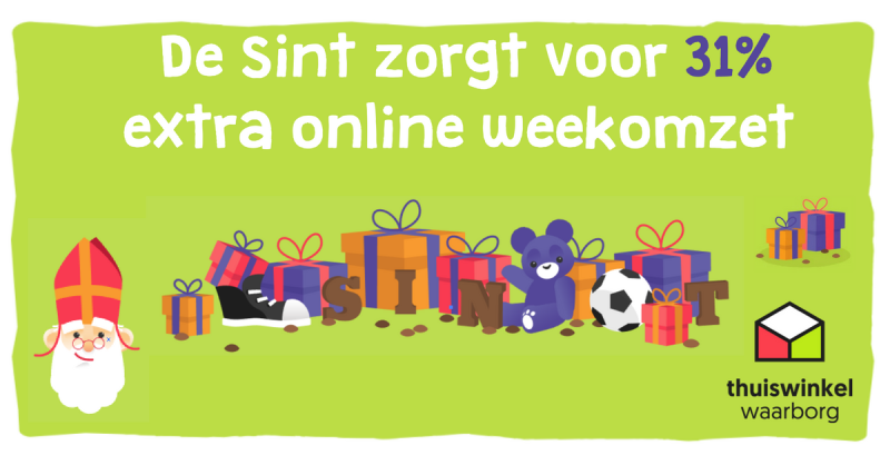 Sinterklaas geeft in 2017 € 358 miljoen online uit
